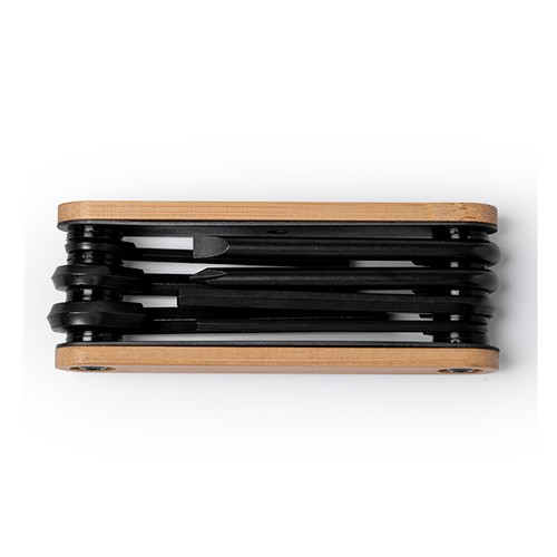 Attrezzo multifunzione con corpo in bambù. Chiavi Neide