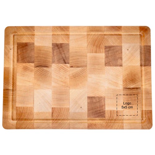 Billot avec poignées hêtre 36x26 cm