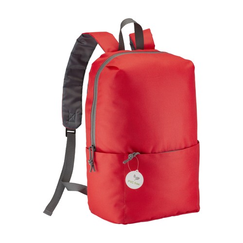 Zaino in poliestere senza PVC con quattro tasche, spallacci regolabili Zaino in poliestere senza PVC con quattro tasche, spallacci regolabili