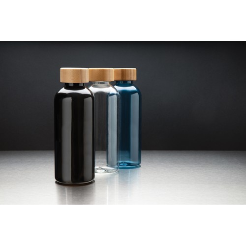 Bouteille 600ml en rPET RCS avec couvercle en bambou Bouteille 600ml en rPET RCS avec couvercle en bambou