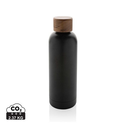 Bouteille iso en acier inoxydable recyclé certifiée RCS Wood Bouteille iso en acier inoxydable recyclé certifiée RCS Wood