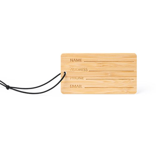 Luggage tag with black elastic strap. Dione Luggage tag with black elastic strap. Dione