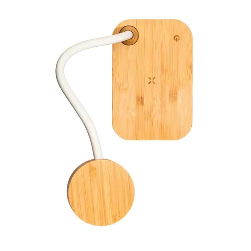 Multifunctional bamboo lamp with 15W wireless charger