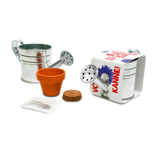Growing kit - Zinc watering can (personalised) Growing kit - Zinc watering can (personalised)