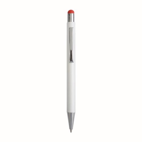 Aluminum push button ball pen with colored touch screen and laser engraved logo