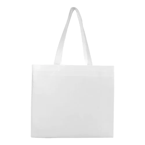 Shopper en TNT laminé, anses longues et soufflet