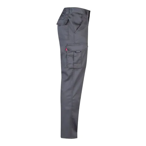 VL LUGH. Pantalon stretch, multipoches (240g/m²) en coton (46%), EME (38%) et polyester (16%)