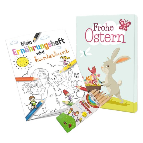 Coffret de coloriage A6 - Pâques - Kit de dessin avec recto et verso individuels Coffret de coloriage A6 - Pâques - Kit de dessin avec recto et verso individuels