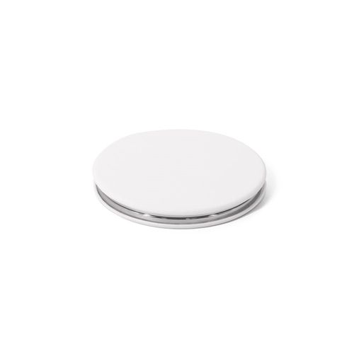 FREYA. Miroir rond double face avec extérieur en PU mat