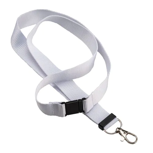 Recycled polyester R-PET lanyard with carabiner and safety hook Recycled polyester R-PET lanyard with carabiner and safety hook