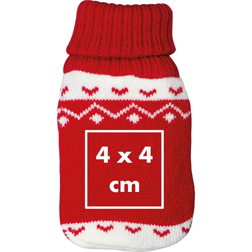 Chauffe-mains recouvert de tricot de Noël