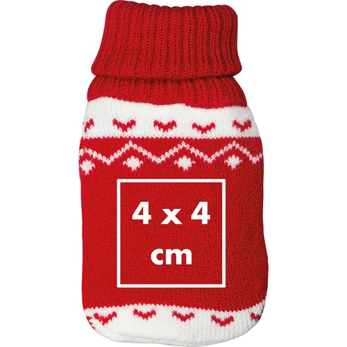 Chauffe-mains recouvert de tricot de Noël