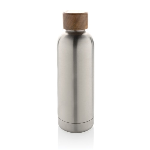 Wood RCS certified recycled stainless steel vacuum bottle Wood RCS certified recycled stainless steel vacuum bottle