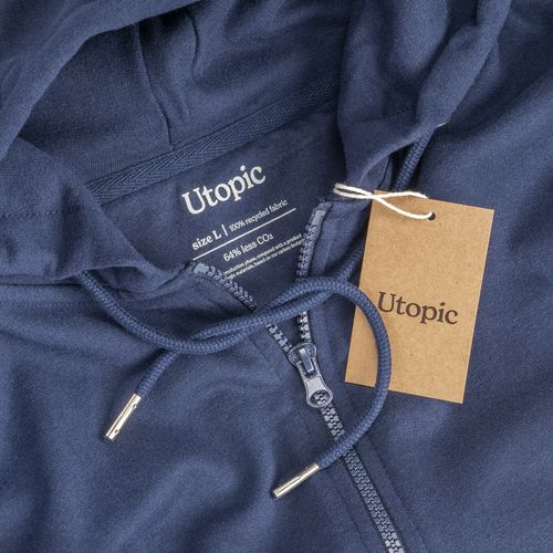 100% regenerated fabric unisex hooded sweatshirt