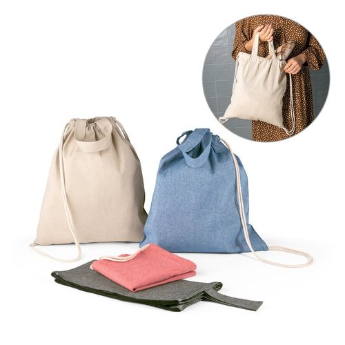 RISSANI. Drawstring bag with recycled cotton (70%) and polyester (30% rPET) (140 g/m²) RISSANI. Drawstring bag with recycled cotton (70%) and polyester (30% rPET) (140 g/m²)