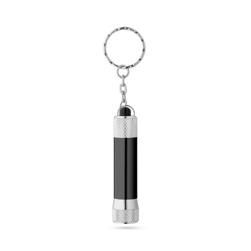 RE-LERGAN. Llavero de aluminio (92% reciclado) con linterna LED de 3 posiciones RE-LERGAN. Llavero de aluminio (92% reciclado) con linterna LED de 3 posiciones