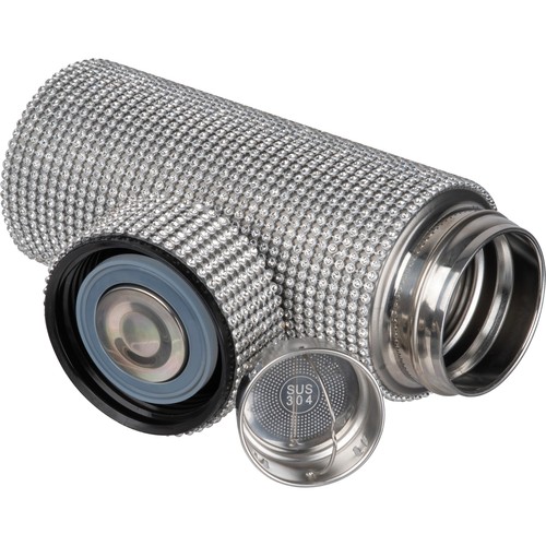 Botellita de acero inoxidable con detalles de strass