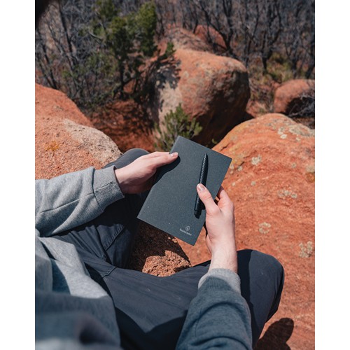 A5 GRS recycled leather notebook