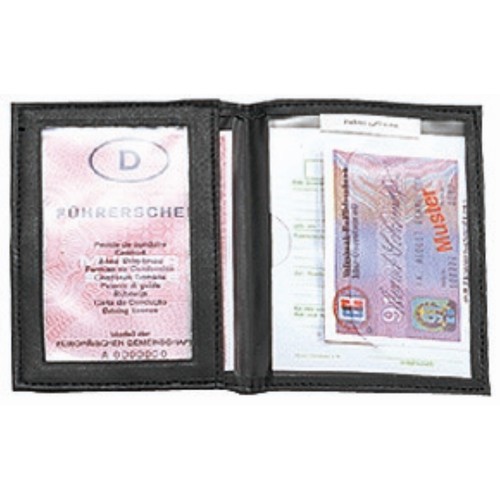 CreativDesign® Porte-cartes d'identité "CD" noir/rouge