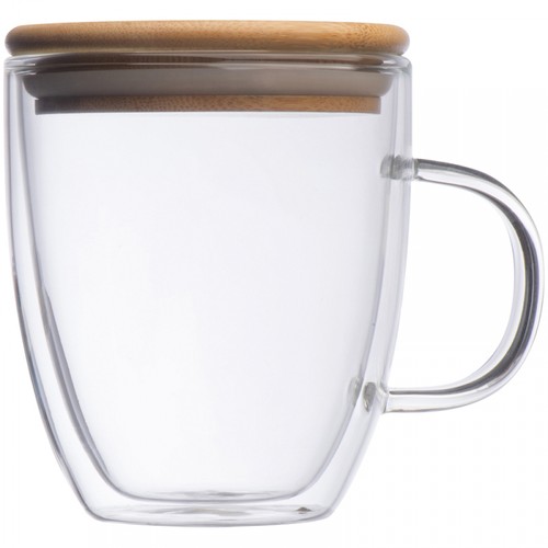 Verre à double paroi avec poignée et capacité de 350 ml Verre à double paroi avec poignée et capacité de 350 ml