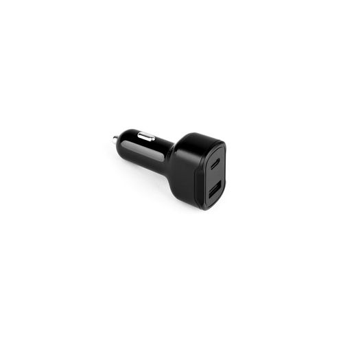 DIRAC. Cigarette lighter adapter with USB-A port 18W and USB-C 20W in 100% rABS DIRAC. Cigarette lighter adapter with USB-A port 18W and USB-C 20W in 100% rABS