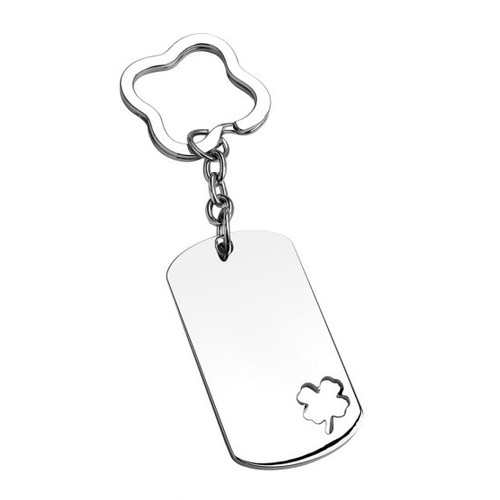 PORTE-CLES RECTANGULAIRE-TROU TREFLE