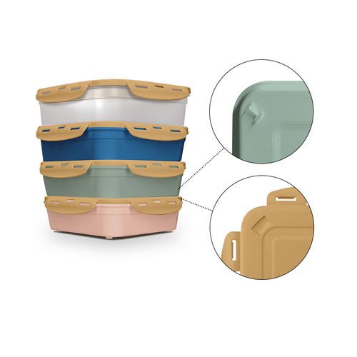 1,2L CAJA CON TAPA, CUCHARA Y TENEDOR