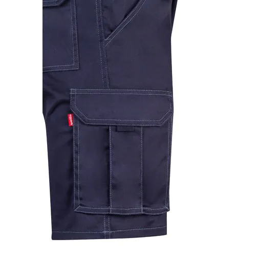 VL HEBE. Bermuda stretch, multipoches (240g/m²), en coton (46%), EME (38%) et polyester (16%)