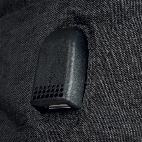 300D Polyester laptop backpack with 3 pockets. Laptop principal pocket and side pocket