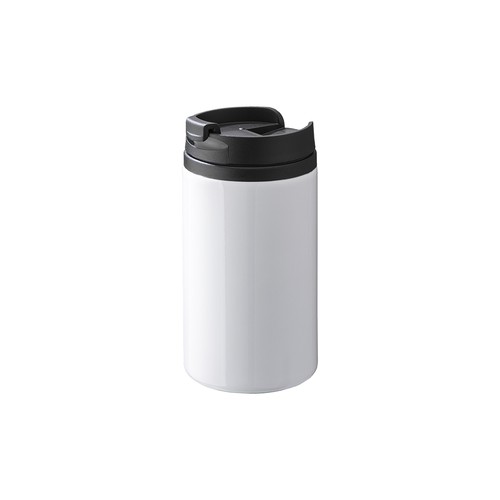Sublimating metal mug with plastic inner wall, lid and handle Sublimating metal mug with plastic inner wall, lid and handle
