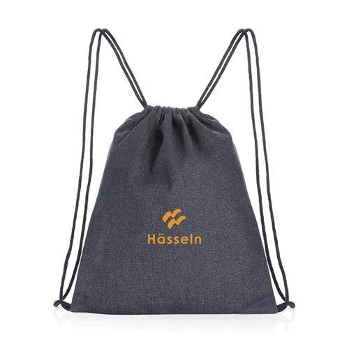 Impact AWARE™ recycled denim drawstring backpack Impact AWARE™ recycled denim drawstring backpack
