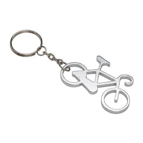 Aluminium bicycle keychain with bottle opener