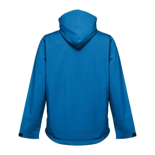 THC ZAGREB. Men's softshell jacket with detachable hood and rounded back hem THC ZAGREB. Men's softshell jacket with detachable hood and rounded back hem