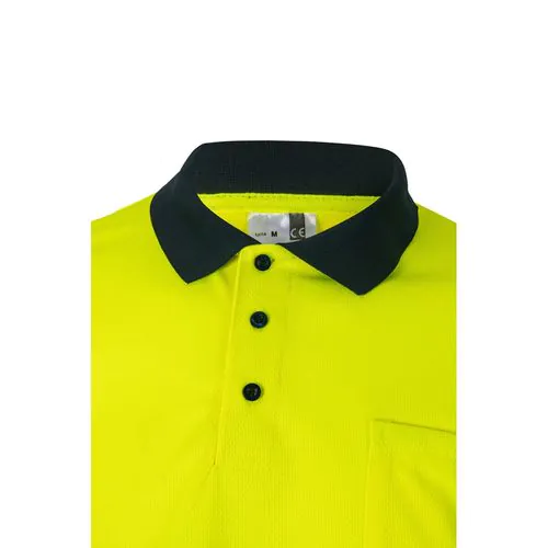 VL VULCAN. Polo bicolore (160g/m²) à manches longues, en polyester (100%) VL VULCAN. Polo bicolore (160g/m²) à manches longues, en polyester (100%)