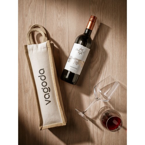 Jute Canvas Wine Bag Jute Canvas Wine Bag