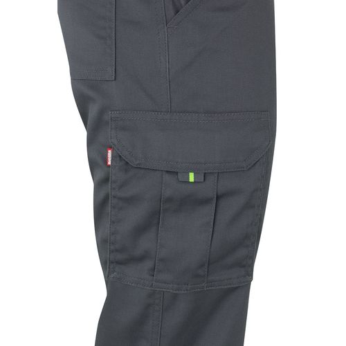 VL ZEUS. Two-tone, multi-pocket stretch trousers (240g/m²), in cotton (46%), EME (38%) and polyester (16%)