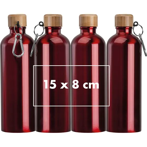 Gourde en acier inoxydable avec mousqueton, 750ml Gourde en acier inoxydable avec mousqueton, 750ml