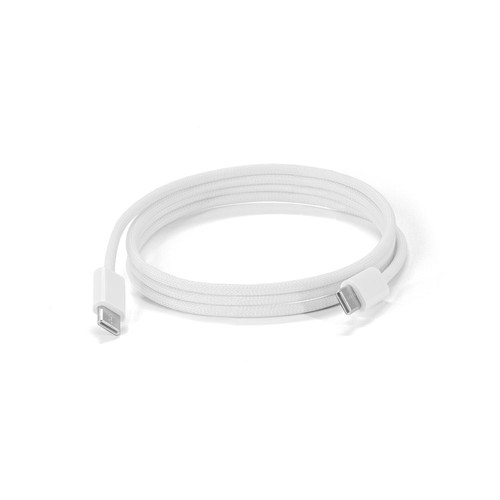 JEMISON. USB-C to USB-C cable with braided cord (60W), made from ABS, stainless steel, aluminium and polyester