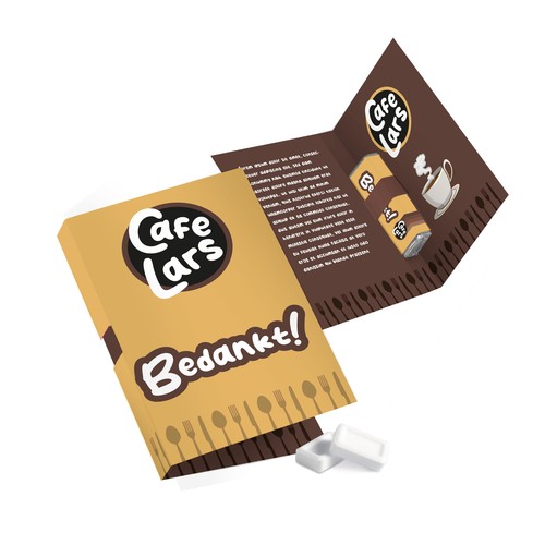 Card with 1 rectangular pack peppermints Card with 1 rectangular pack peppermints