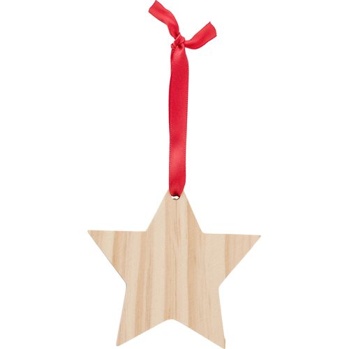 Adorno navideño de estrella de madera Caspian Adorno navideño de estrella de madera Caspian