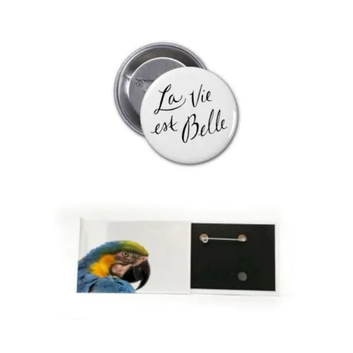 Badge EPINGLE rond Brillant 45 mm Badge EPINGLE rond Brillant 45 mm