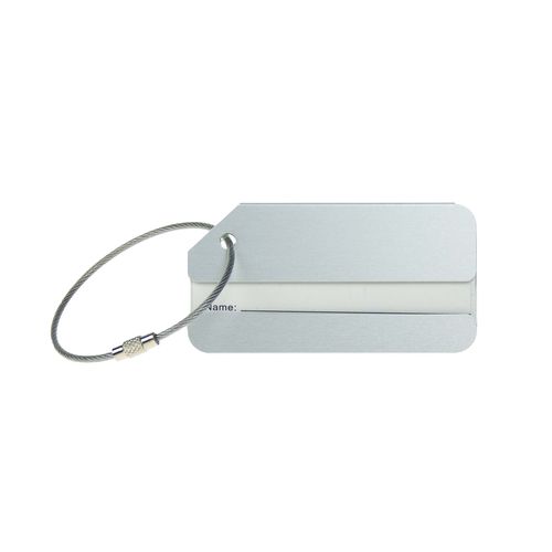 Aluminum Luggage Tag Silver Aluminum Luggage Tag Silver