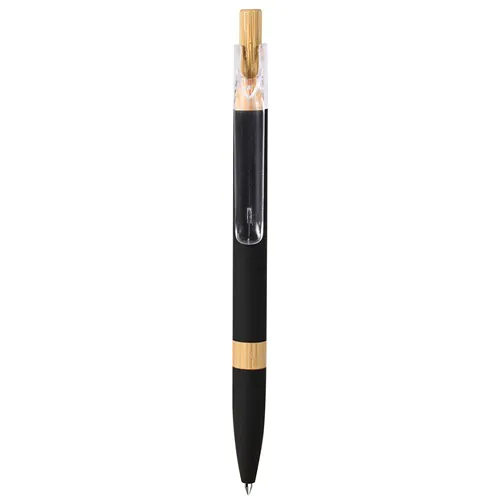 STYLO À BILLE AVEC RECHARGE BLEUE EN ALUMINIUM RECYCLÉ SOFT TOUCH ET BAMBOU STYLO À BILLE AVEC RECHARGE BLEUE EN ALUMINIUM RECYCLÉ SOFT TOUCH ET BAMBOU