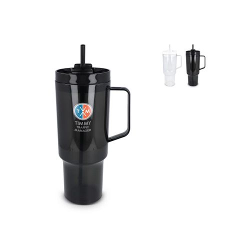 Miami mug with handle Transparent 1.2 L R-PET Miami mug with handle Transparent 1.2 L R-PET