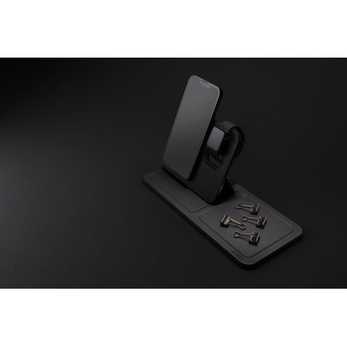 Base di ricarica wireless 3 in 1 Swiss Peak in rPU RCS