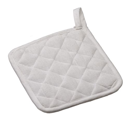 Recycled cotton kitchen pot holder  with hooking loop