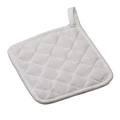 Recycled cotton kitchen pot holder with hooking loop Recycled cotton kitchen pot holder with hooking loop