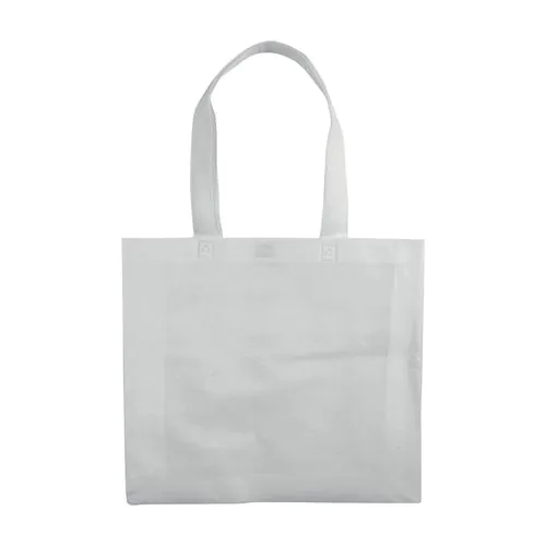 Bolsa de tejido sin tejer termosoldado, asas largas y fuelle Bolsa de tejido sin tejer termosoldado, asas largas y fuelle