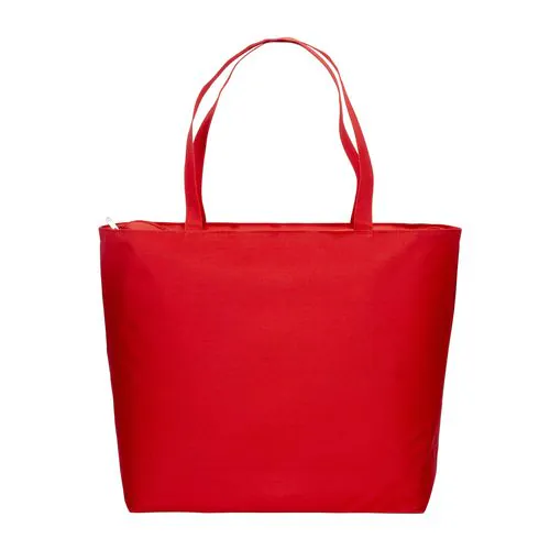300D polyester beach bag with long handles and zip closure 300D polyester beach bag with long handles and zip closure