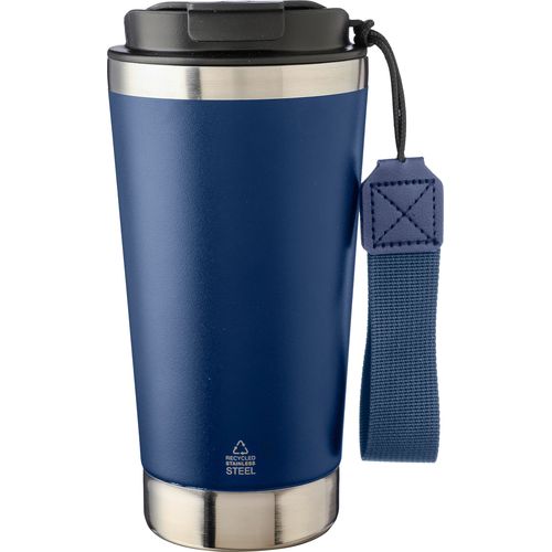 Gerecycled roestvrijstalen dubbelwandige drinkbeker 500 ml Kayla Gerecycled roestvrijstalen dubbelwandige drinkbeker 500 ml Kayla